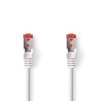 CAT6-kabel | RJ45 Male | RJ45 Male | S/FTP | 7.50 m | Rond | LSZH | Wit | Label - thumbnail