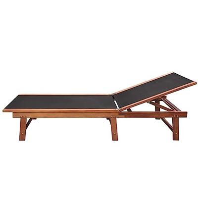 Ligbedden 2 st met tafel massief acaciahout en textileen