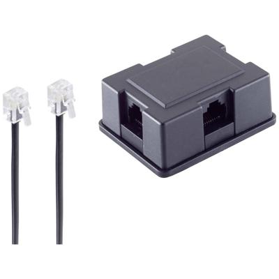 Shiverpeaks Telefoon (analoog) Adapter [1x RJ45-bus 8p4c - 6x RJ45-bus 8p4c] 3 m Zwart