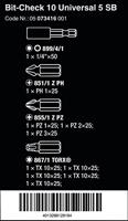 Wera 8151/55/67-9-899 05073416001 Bitset 10-delig Kruiskop Phillips, Kruiskop Pozidriv, Binnen-Torx - thumbnail