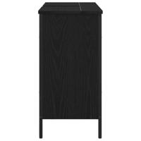 Badkamer wastafelkast Zwart Eiken 80 x 30 x 60 cm Bewerkt hout - thumbnail