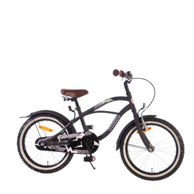 Volare black cruiser kinderfiets - jongens - 18 inch - zwart - 95% afgemonteerd