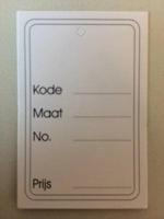 Hangetiket 40x60mm bedrukt los geen perf - thumbnail