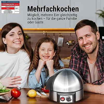 Clatronic EK3321 Eierkoker Met eierprikker, Met maatbeker RVS (geborsteld)