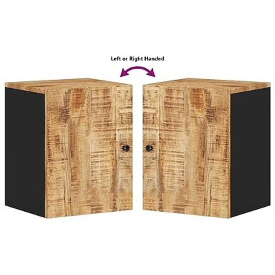 Badkamerwandkast 38x33x48 cm massief mangohout