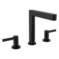 Hansgrohe Wastafelmengkraan Finoris 3-gats 160 met Push-Open Waste Mat Zwart - thumbnail