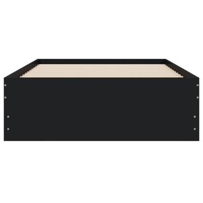 Bedframe met lades bewerkt hout zwart 90x200 cm - thumbnail