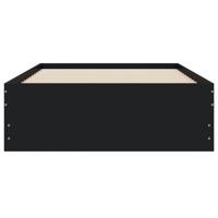 Bedframe met lades bewerkt hout zwart 90x200 cm - thumbnail