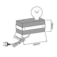 Brilliant Houten tafellampWoodhill - 93722/76 - thumbnail