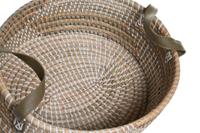 Basket spelset DKD Home Decor Bruin Natuurlijk Polyurethaan Zeegras Tropisch 45 x 35 x 18 cm 45 x 34 x 27 cm 2 Onderdelen - thumbnail