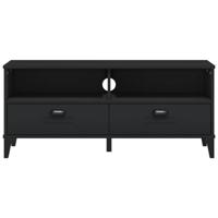 Tv-meubel VIKEN bewerkt hout zwart - thumbnail