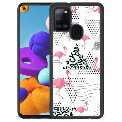 Samsung Galaxy A21s Back Cover Flamingo Triangle