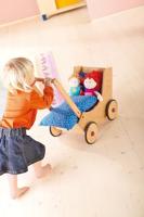 Haba houten poppenwagen met bekleding 57 cm - thumbnail