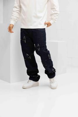 Project x Paris Star Regular Fit Jeans Heren Donkerblauw - Maat M - Kleur: Lichtblauw | Soccerfanshop