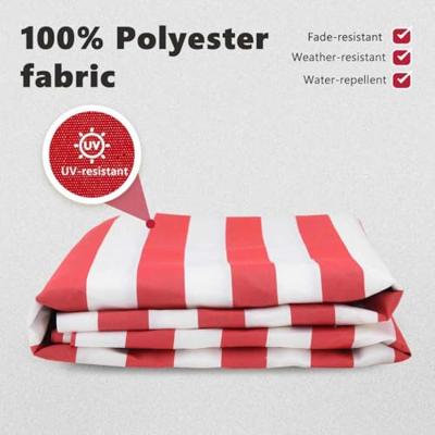 VidaXL Zonnescherm vervangingen rood en wit 1000 x 160 cm