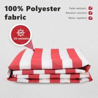 VidaXL Zonnescherm vervangingen rood en wit 1000 x 160 cm - thumbnail