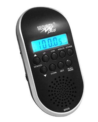Security Plus Fiets Radio BR 28, zwart, 20 x 15 x 7 cm