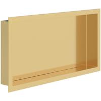 Inbouwnis 30x60x10cm Geborsteld Goud - Luxe Wandopslag - thumbnail