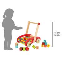 Mertex Janod - houten duwwagen met abc blokken en telraam - thumbnail