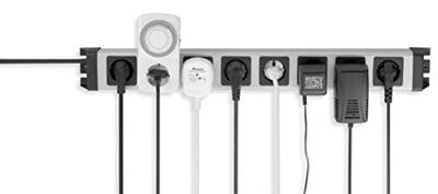 Kopp 227020018 Stekkerdoos met schakelaar 9-voudig Grijs, Zwart Randaarde stekker 1 stuk(s)