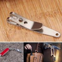 5PCS EDC zak sleutelhanger ophanging clip met metalen sleutelring gesp karabijnhaak roestvrijstaal buiten tool - thumbnail