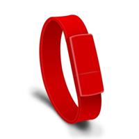 MicroDrive 32GB USB 2 0 Fashion armband band U disk (rood) - thumbnail