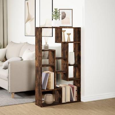 Boekenkast 72x20x120 cm bewerkt hout gerookt eikenkleurig Boekenkast 72x20x120 cm bewerkt hout gerookt eikenkleurig