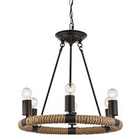 Globo Landelijk kroonluchterUlleu Ø 50cm met touw - 69029-6 - thumbnail
