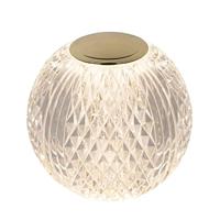 Lucide CINTRA - Oplaadbare Tafellamp - Accu/Batterij - Ø 11 cm - LED 3 StepDim - 1x2W 3000K - Transparant - thumbnail