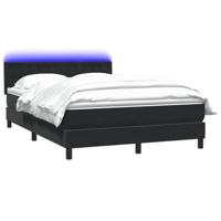 Boxspring met matras en LED fluweel zwart 160x210 cm - thumbnail