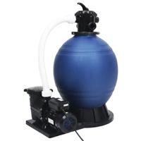 Zandfilter met 7 instellingen en 1000 W pomp blauw en zwart - thumbnail