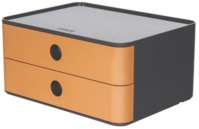 HAN HA-1120-83 Smart-box Allison Met 2 Lades Caramel Bruin, Stapelbaar HAN HA-1120-83 Smart-box Allison Met 2 Lades Caramel Bruin, Stapelbaar