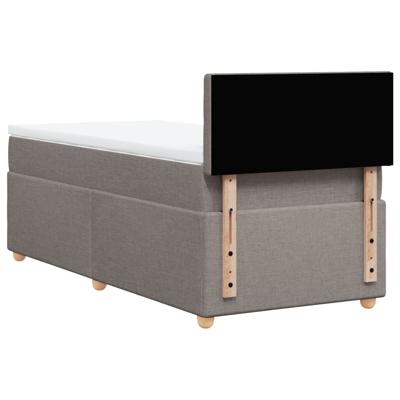 Boxspring met matras stof taupe 100x200 cm