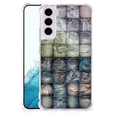 Anti Shock Bumper Case Samsung Galaxy S22 Spijkerbroeken Anti Shock Bumper Case Samsung Galaxy S22 Spijkerbroeken