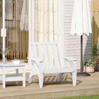 Tuinstoel Adirondack 75x77x77 cm massief grenenhout wit - thumbnail