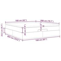 Ottoman bed met matras 160x200cm stof donkergrijs - thumbnail