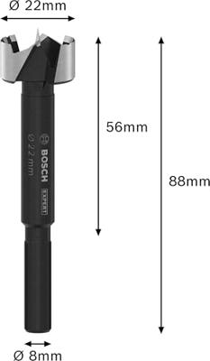 Bosch Accessories 2608901828 Forstnerboor 22 mm Gezamenlijke lengte 88 mm 1 stuk(s) - thumbnail