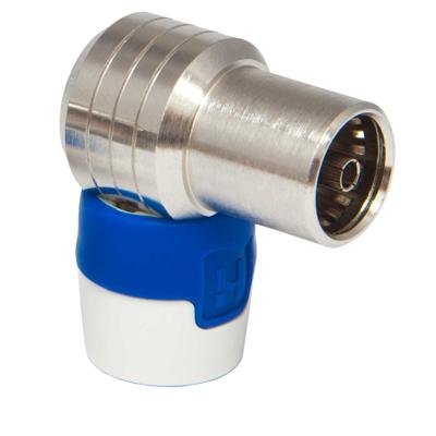Coaxconnector 16 mm Female Zilver/Blauw Coaxconnector 16 mm Female Zilver/Blauw