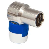 Coaxconnector 16 mm Female Zilver/Blauw - thumbnail