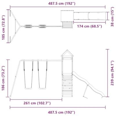 Speelhuis massief douglashout
