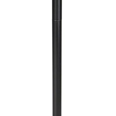 QAZQA Moderne vloerlamp zwart met kap zwart met goud - Simplo QAZQA Moderne vloerlamp zwart met kap zwart met goud - Simplo