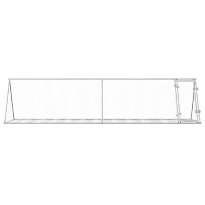 Konijnenkooi 400x105x91 cm gegalvaniseerd staal zilverkleurig