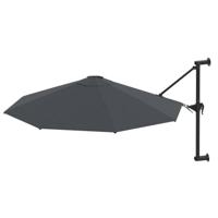Wandparasol met metalen paal 300 cm antraciet - thumbnail