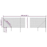 VidaXL Gaashek met grondankers 1,1x10 m groen - thumbnail
