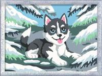 Ravensburger CreArt Schilderen op nummer brutale Husky - thumbnail
