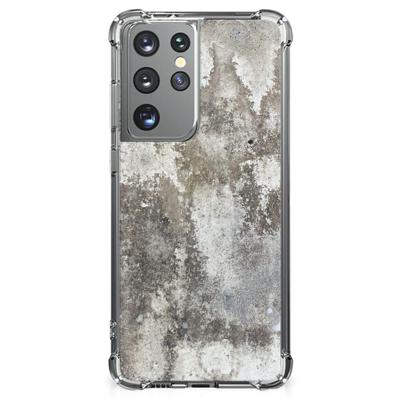Samsung Galaxy S21 Ultra Anti-Shock Hoesje Beton Print Samsung Galaxy S21 Ultra Anti-Shock Hoesje Beton Print