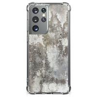 Samsung Galaxy S21 Ultra Anti-Shock Hoesje Beton Print - thumbnail