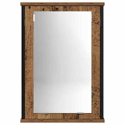 2-delige Badkamermeubelset bewerkt hout oud houtkleurig