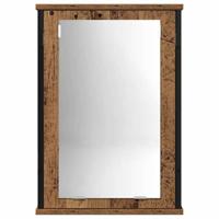 2-delige Badkamermeubelset bewerkt hout oud houtkleurig - thumbnail