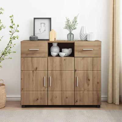 Dressoir met lade artisanaal eikenkleurig 88.5 x 30.5 x 73 cm
